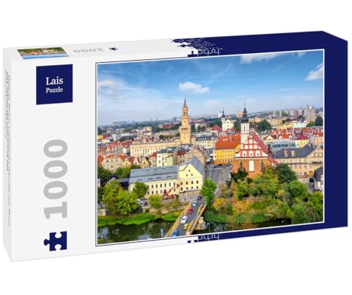 Lais Puzzle Oppeln, Polen. Luftbild der Altstadt mit Turm des Rathauses und Kirche des Franziskanerklosters 1000 Teile von Lais Puzzle