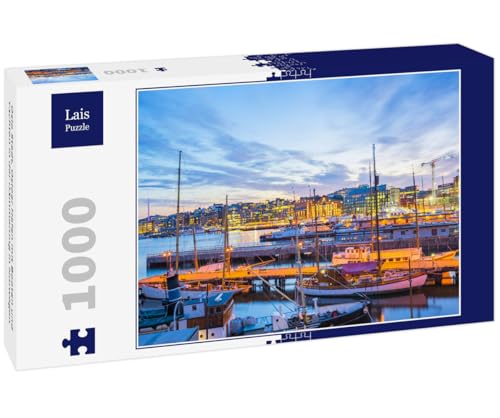 Lais Puzzle Oslo Stadt, Osloer Hafen mit Booten und Yachten in der Dämmerung in Norwegen 1000 Teile Lais Puzzle Oslo Stadt, Osloer Hafen mit Booten und Yachten in der Dämmerung in Norwegen 1000 Teile von Lais Puzzle