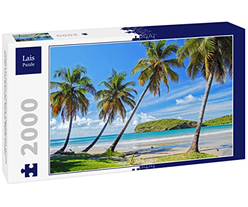 Lais Puzzle Palmen an einem schönen, abgelegenen Strand auf der Insel Grenada, Karibik, Kleine Antillen 2000 Teile von Lais Puzzle