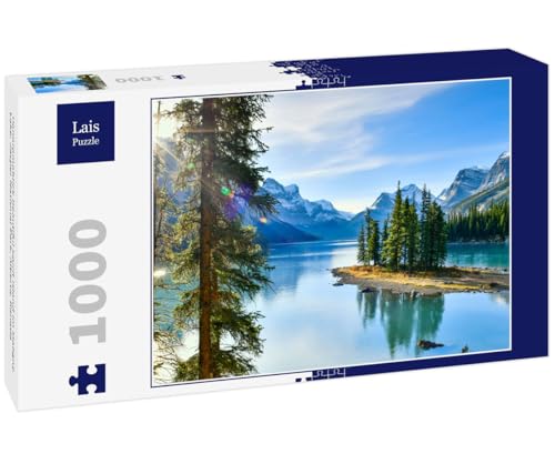 Lais Puzzle Panoramablick Beautiful Spirit Island im Maligne Lake, Jasper National Park, Alberta, Kanada 1000 Teile von Lais Puzzle