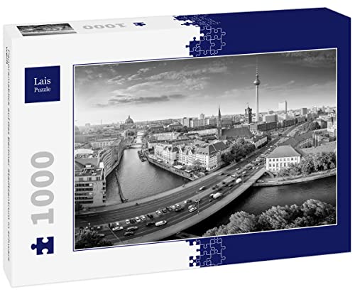 Lais Puzzle Panoramablick auf das Berliner Stadtzentrum in schwarz weiß 1000 Teile von Lais Puzzle