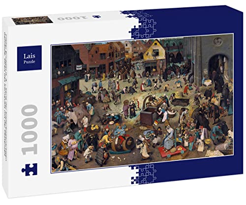 Lais Puzzle Pieter Bruegel d. Ä. - Serie der bilderbogenartigen Gemälde, Streit des Karnevals mit der Fastenzeit 1000 Teile von Lais Puzzle