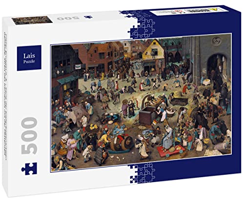 Lais Puzzle Pieter Bruegel d. Ä. - Serie der bilderbogenartigen Gemälde, Streit des Karnevals mit der Fastenzeit 500 Teile von Lais Puzzle