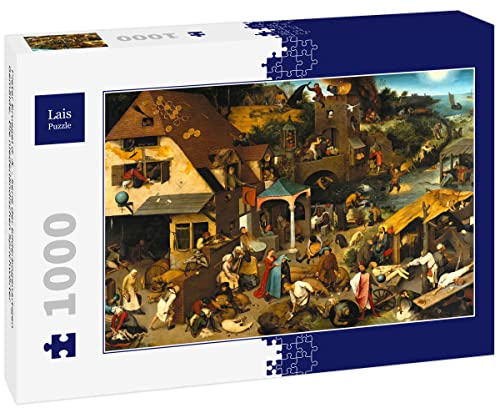 Lais Puzzle Pieter Bruegel d. Ä. - Serie der bilderbogenartigen Gemälde, Die niederländischen Sprichwörter 1000 Teile von Lais Puzzle
