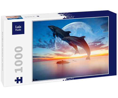 Lais Puzzle Springende Delfine vor Mond 1000 Teile von Lais Puzzle