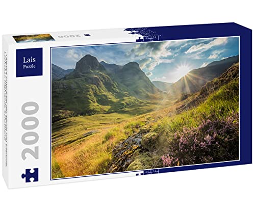 Lais Puzzle Talblick unterhalb der Berge von Glencoe, Lochaber, Highlands, Schottland 2000 Teile von Lais Puzzle