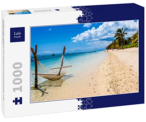 Lais Puzzle Tropischer Strand mit Palmen und Hängematte, The Morne, Mauritius 1000 Teile von Lais Puzzle