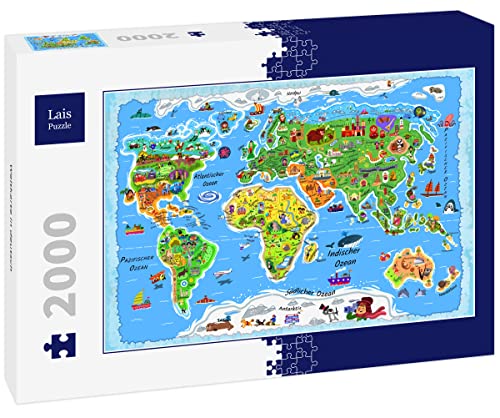 Lais Puzzle Weltkarte in deutsch 2000 Teile von Lais Puzzle