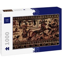 Lais Puzzle Ägyptischer Maler um 1355 v. Chr. - Truhe aus dem Tal der Könige, Tutanchamun im Kampf 1000 Teile von Lais Systeme