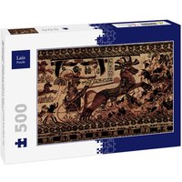 Lais Puzzle Ägyptischer Maler um 1355 v. Chr. - Truhe aus dem Tal der Könige, Tutanchamun im Kampf 500 Teile Lais Puzzle Ägyptischer Maler um 1355 v. Chr. - Truhe aus dem Tal der Könige, Tutanchamun im Kampf 500 Teile von Lais Systeme