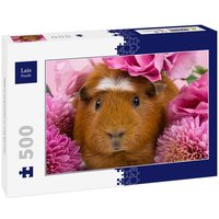 Lais Puzzle Meerschweinchen in rosa Blumen 500 Teile von Lais Systeme