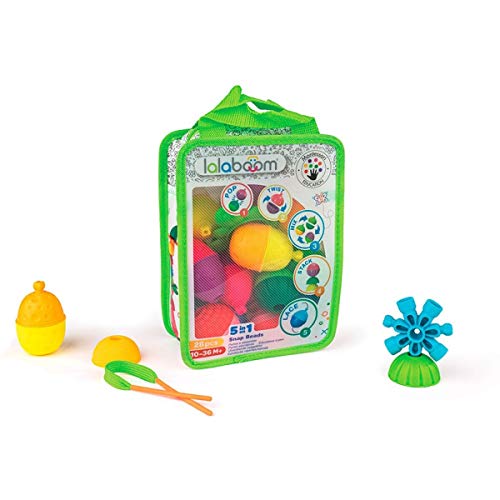 Lalaboom - Preschool Educational Beads - Montessori Shapes and Colors Construction Game and Learning Toy for Babies and Children from 10 Months to 4 Years Old - BL230, 28 Pieces Lalaboom - Preschool Educational Beads - Montessori Shapes and Colors Construction Game and Learning Toy for Babies and Children from 10 Months to 4 Years Old - BL230, 28 Pieces von Lalaboom