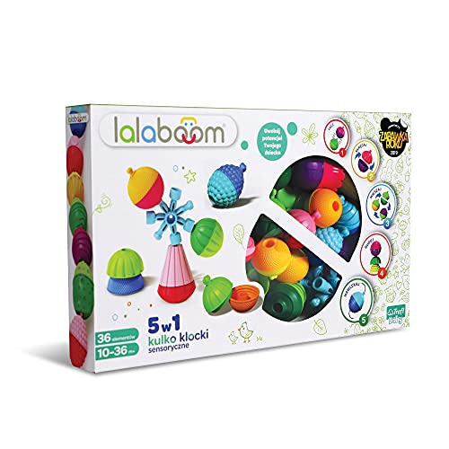 Trefl, Lalaboom, Kulko-klocki Sensoryczne Zestaw 36 Elementów, Klocki, Edukacyjna Zabawka Sensoryczna dla Dziewczynki i dla Chłopca, Rozwój Motoryczny, Bezpieczna zabawka dla Dzieci od 10 miesięcy von Trefl