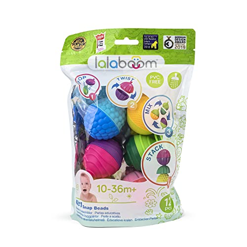 Lalaboom - Preschool Educational Beads - Montessori Shapes and Colors Construction Game and Learning Toy for Babies and Children from 10 Months to 4 Years Old - BL100, 12 Pieces Lalaboom - Preschool Educational Beads - Montessori Shapes and Colors Construction Game and Learning Toy for Babies and Children from 10 Months to 4 Years Old - BL100, 12 Pieces von Lalaboom
