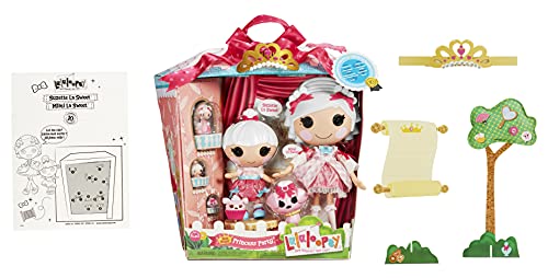 Lalaloopsy Sew Royal Princess Party - Suzette & Mimi LA Sweet - 4 Puppen & 3 Haustiere - Inkl. Diadem, Poster & Schloss-Spielset - 2-in-1 Verpackung - Fördert die Fantasie - Für Kinder ab 3 Jahren von Lalaloopsy