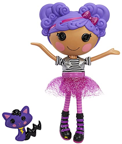 Lalaloopsy Puppe Storm E. Sky mit Haustier "Cool Cat" - 33 cm große Rock Musiker Puppe mit rosa & schwarzem Outfit und Schuhen, im wiederverwendbaren Camper-Spielset, für Kinder ab 3 Jahren von Lalaloopsy