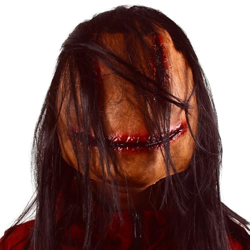 Lalieffacely Gruselige Halloween Maske Horror Teufelsmaske für Halloween Party Cosplay (Rot) von Lalieffacely