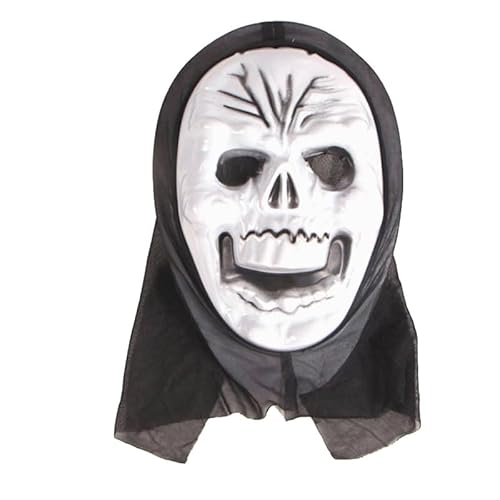 Lalieffacely Horror Maske Gruselmaske für Halloween Party Cosplay (Silber) von Lalieffacely