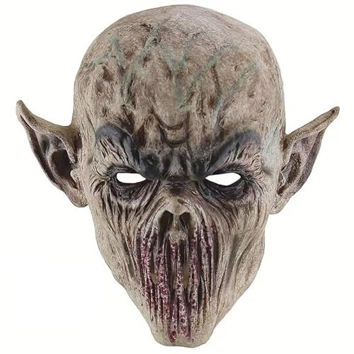 Lalieffacely Horror Maske für Halloween (Grau) von Lalieffacely
