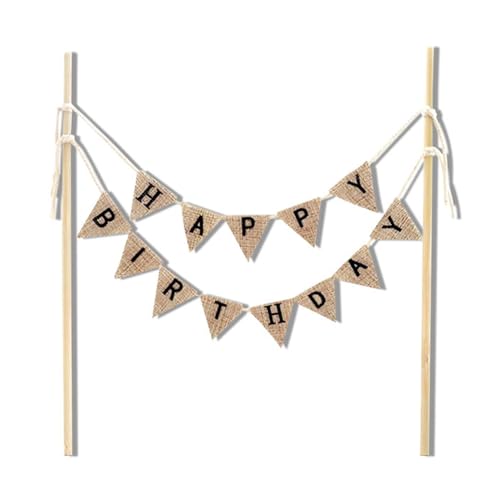 Laluky Kuchen Topper: 1 Stück, Flachs, 30x44 cm, Geburtstag, Baby shower, Braun Laluky Kuchen Topper: 1 Stück, Flachs, 30x44 cm, Geburtstag, Baby shower, Braun von Laluky