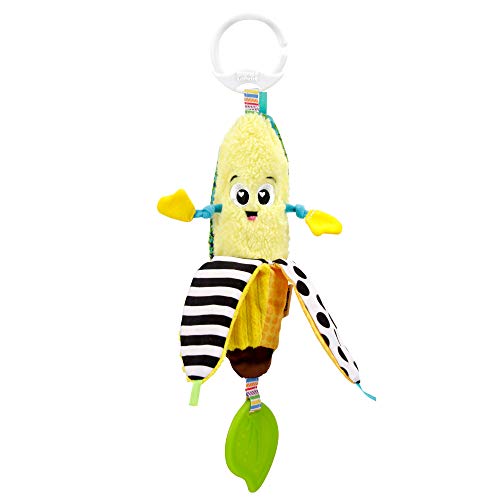 Lamaze Clip & Go Bea die Banane, Neugeborenes Kinderspielzeug für Kinderwagen, sensorisches Spielzeug für Babys mit Farben und Geräuschen, Entwicklungsspielzeug für Jungen und Mädchen ab 0 Monaten von Lamaze (LAMT5)