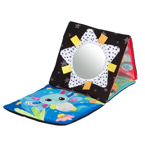 LAMAZE Meine Ersten Freunde Aktivitätsmatte, Weiche Baby-Spielmatte mit Bauchlage-Stütze, Bunte Texturen und Knistergeräusche, Sensorikspielzeug für Säuglinge, Faltbar und Waschmaschinenfest von Lamaze