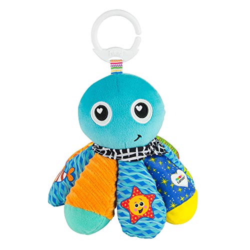 Lamaze L27514 Baby Spielzeug Sam, der Oktopus Clip & Go, das hochwertige Kleinkindspielzeug. Der quietschbunte Greifling fördert die Motorik und ist das perfekte Kinderwagenspielzeug und Kuscheltier von Lamaze