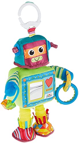 Lamaze LC27089 Baby Spielzeug Rusty, der Roboter Clip & Go, das hochwertige Kleinkindspielzeug. Der quietschbunte Greifling ist das perfekte Kinderwagenspielzeug und Kuscheltier für Babys, L27089 von Lamaze