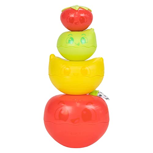 Lamaze Stack & Nest Fruit Pals, Stapelspielzeug, Babyspielzeug für Neugeborenes, sensorisches Spielzeug für Babys mit Farben und Geräuschen, Entwicklungsspielzeug für Jungen und Mädchen ab 12 Monaten von Lamaze