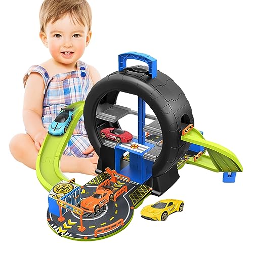 Auto-Parkhaus-Spielzeug - Intellektuelle Entwicklung Rennstreckenspiele - Lernspielzeug zum BAU von Fahrzeugen, Rennstrecken, Geschenk für Kinder Lambo von Lambo