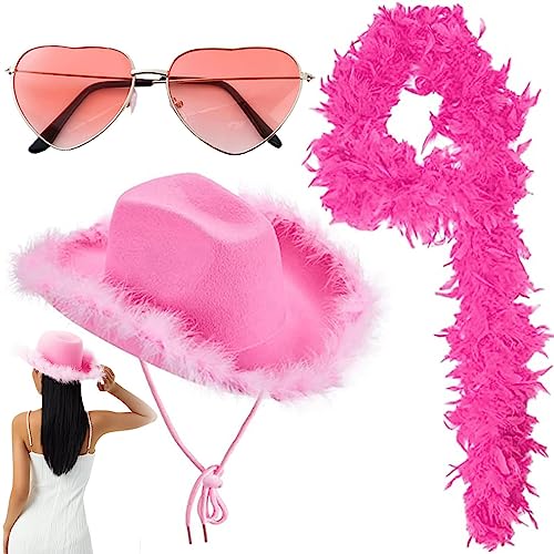 Lambo Cow-Girlhut, Cow-Girl, mit Sonnenbrille, für Damen, Cowboyhut, flauschig, mit Fell, mit Federn, für Halloween, Cosplay, Kostüm, Junggesellinnenabschied Lambo Cow-Girlhut, Cow-Girl, mit Sonnenbrille, für Damen, Cowboyhut, flauschig, mit Fell, mit Federn, für Halloween, Cosplay, Kostüm, Junggesellinnenabschied von Lambo