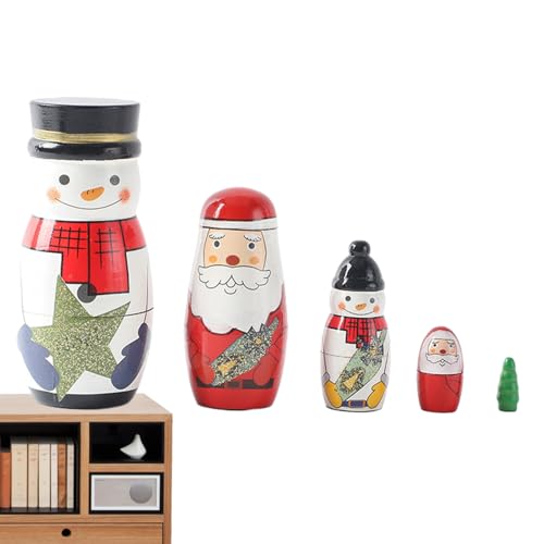 Lambo Matroschka im Weihnachtsstil | Set mit 5 russischen Puppen, Weihnachtsdekoration, Produkte für den Innenbereich, für Esstisch, Nachttisch, Computertisch, Couchtisch Lambo Matroschka im Weihnachtsstil | Set mit 5 russischen Puppen, Weihnachtsdekoration, Produkte für den Innenbereich, für Esstisch, Nachttisch, Computertisch, Couchtisch von Lambo