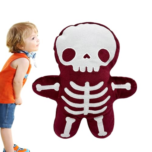 Lambo Plüschtier Geist, Skelett aus Plüsch, niedliches Plüschtier mit rotem Schädel, Spielzeug zum Sammeln von Skelett, 25 cm, Tiere aus Lambo Plüschtier Geist, Skelett aus Plüsch, niedliches Plüschtier mit rotem Schädel, Spielzeug zum Sammeln von Skelett, 25 cm, Tiere aus von Lambo