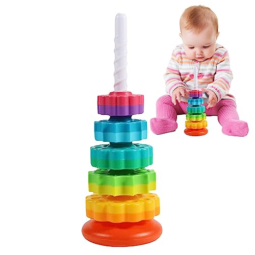 Lambo Stapelbares Spielzeug, Regenbogen, Pyramide für Babys, stapelbares Spielzeug, Regenbogen, Stapelring, Lernspielzeug, vielseitiges Spielzeug mit drehbarer Basis für Krippe, Jungen, Mädchen Lambo Stapelbares Spielzeug, Regenbogen, Pyramide für Babys, stapelbares Spielzeug, Regenbogen, Stapelring, Lernspielzeug, vielseitiges Spielzeug mit drehbarer Basis für Krippe, Jungen, Mädchen von Lambo