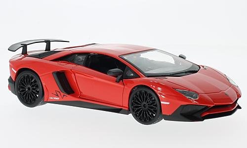 Lamborghini Aventador LP750-4 SV, hellrot, 0, Modellauto, Fertigmodell, Bburago 1:24 von Lamborghini
