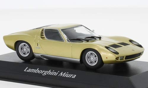 Lamborghini Miura, Gold, 1966, Modellauto, Fertigmodell, Maxichamps 1:43 von Lamborghini