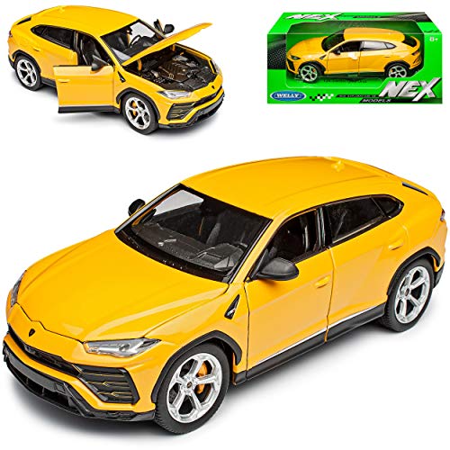 Lamborghini Urus SUV Gelb Ab 2017 1/24 Welly Modell Auto mit individiuellem Wunschkennzeichen von Lamborghini