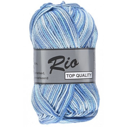 Lammy Rio Garn Print 623 Weiß/Blau 50 Gramm von Lammy Yarns