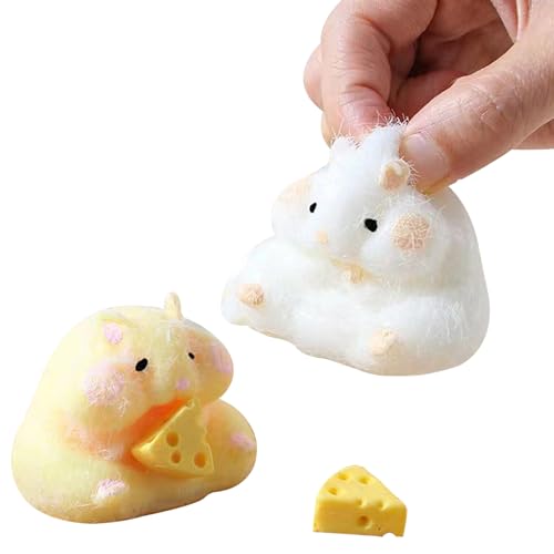 2pcs Hamster Stressabbau Spielzeug, weiche Squeeze Käseform Zappelspielzeug für Teenager Kinder Erwachsene Gelb Weiß 2pcs Hamster Stressabbau Spielzeug, weiche Squeeze Käseform Zappelspielzeug für Teenager Kinder Erwachsene Gelb Weiß von Lamppdcor
