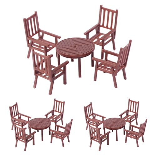 Dollhouse -Stuhl, 3 Sets Dollhouse Möbel, 1/30 Skala Dollhouse Tisch und Puppenhausstuhl, lebensechter Puppenhauszubehör für Micro Landscape Decoration Toys Dollhouse -Stuhl, 3 Sets Dollhouse Möbel, 1/30 Skala Dollhouse Tisch und Puppenhausstuhl, lebensechter Puppenhauszubehör für Micro Landscape Decoration Toys von Lamppdcor