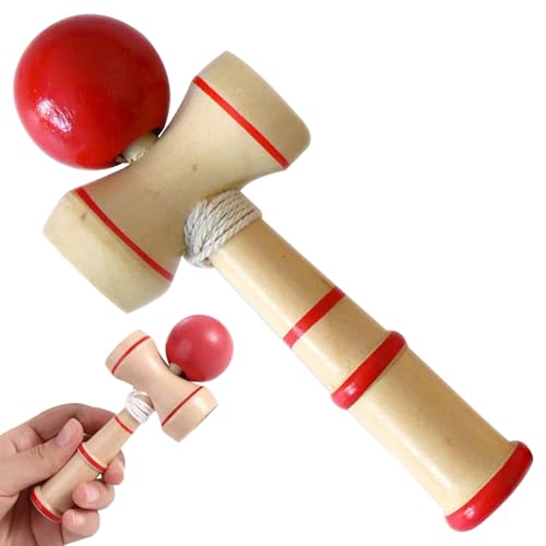 Kendama Toy, Kendama, 5,3 x 2,2 Zoll Holz Kendama Spielzeug, leicht zu spielen klassisches japanisches Spielzeug Kendama Übung Körperkoordination und Kontrolle, Spielzeug für Anfänger und Profi Kendama Toy, Kendama, 5,3 x 2,2 Zoll Holz Kendama Spielzeug, leicht zu spielen klassisches japanisches Spielzeug Kendama Übung Körperkoordination und Kontrolle, Spielzeug für Anfänger und Profi von Lamppdcor