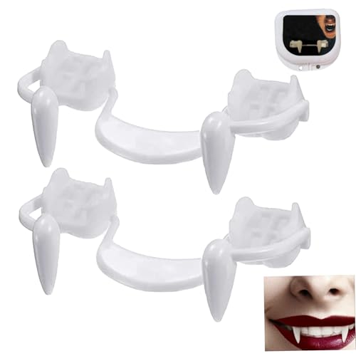 Lamppdcor 2 Teile Retractable Vampire Fangs Teleskope Zähne Zahnspangen gefälschte Zahnersatz Halloween Party Cosplay Lamppdcor 2 Teile Retractable Vampire Fangs Teleskope Zähne Zahnspangen gefälschte Zahnersatz Halloween Party Cosplay von Lamppdcor