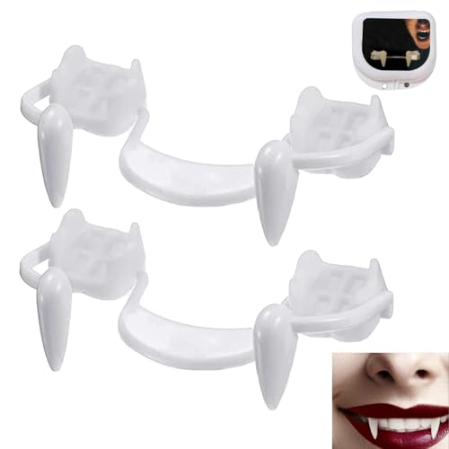 Lamppdcor 2pcs Retractable Vampire Fangs Teleskopzahn Zahnersatz für die Halloween -Party Lamppdcor 2pcs Retractable Vampire Fangs Teleskopzahn Zahnersatz für die Halloween -Party von Lamppdcor