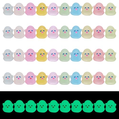 Lamppdcor 50pcs Ghost -Figuren leuchten im dunklen Mini Halloween Dekor für Dollhouse Garden Party Lamppdcor 50pcs Ghost -Figuren leuchten im dunklen Mini Halloween Dekor für Dollhouse Garden Party von Lamppdcor