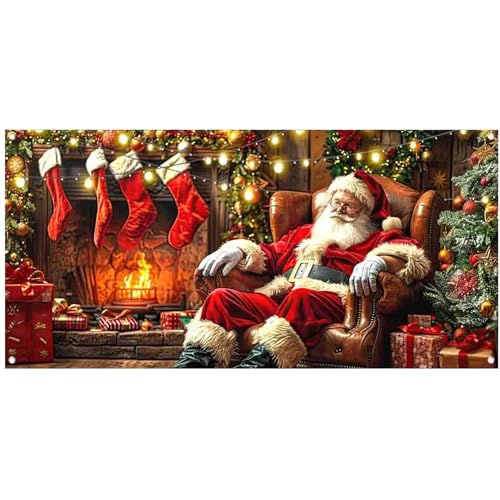 Lamppdcor 8x7ft Feiertags -Garagentor -Abdeckung, Santa Weihnachtsbaumbanner für Party Dekor in der Innenräume im Freien im Freien Lamppdcor 8x7ft Feiertags -Garagentor -Abdeckung, Santa Weihnachtsbaumbanner für Party Dekor in der Innenräume im Freien im Freien von Lamppdcor