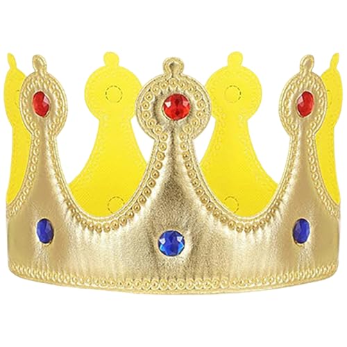 Lamppdcor Gold King Crown für Kinder, wiederverwendbare Geburtstagsfeier -Krone mit Edelsteinen, Feierhut für Jungen und Mädchen Lamppdcor Gold King Crown für Kinder, wiederverwendbare Geburtstagsfeier -Krone mit Edelsteinen, Feierhut für Jungen und Mädchen von Lamppdcor