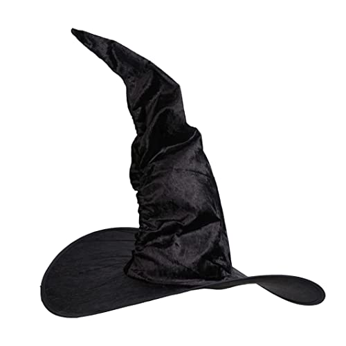 Lamppdcor Großer Halloween -Hexenhut schwarzer Falten -Hexenkostüm Accessoires für Frauen Cosplay Lamppdcor Großer Halloween -Hexenhut schwarzer Falten -Hexenkostüm Accessoires für Frauen Cosplay von Lamppdcor