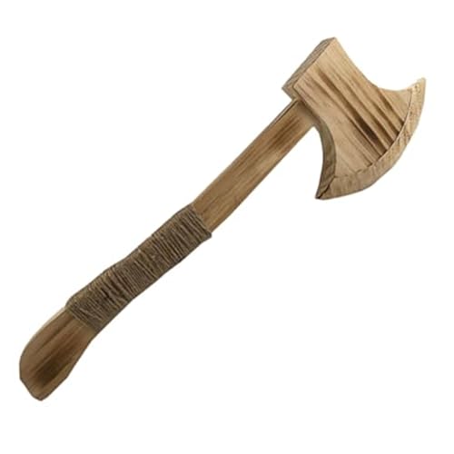 Lamppdcor Halloween Requisiten Holz Axt mit Hanpenseil, 12 Langgang gefälschte Axt, Halloween Performance Supply Toy Axe Lumberjack Cosplay Kostümprops, Spielzeug von Lamppdcor
