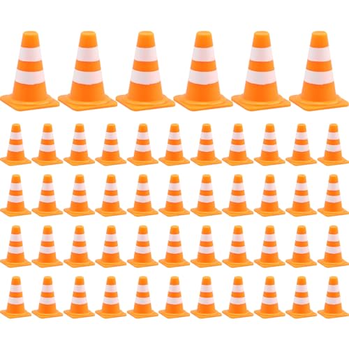 Lamppdcor Mini -Zapfen, 50 Prozent Mini -Verkehrskegel, realistische kleine orangefarben von Lamppdcor