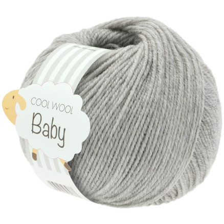 Lana Grossa Cool Wool Baby Garn 206 Hellgrau Melange von Lana Grossa
